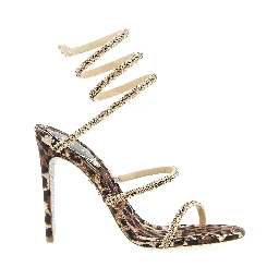 Multicolor Viscose Stiletto Heel Sandals