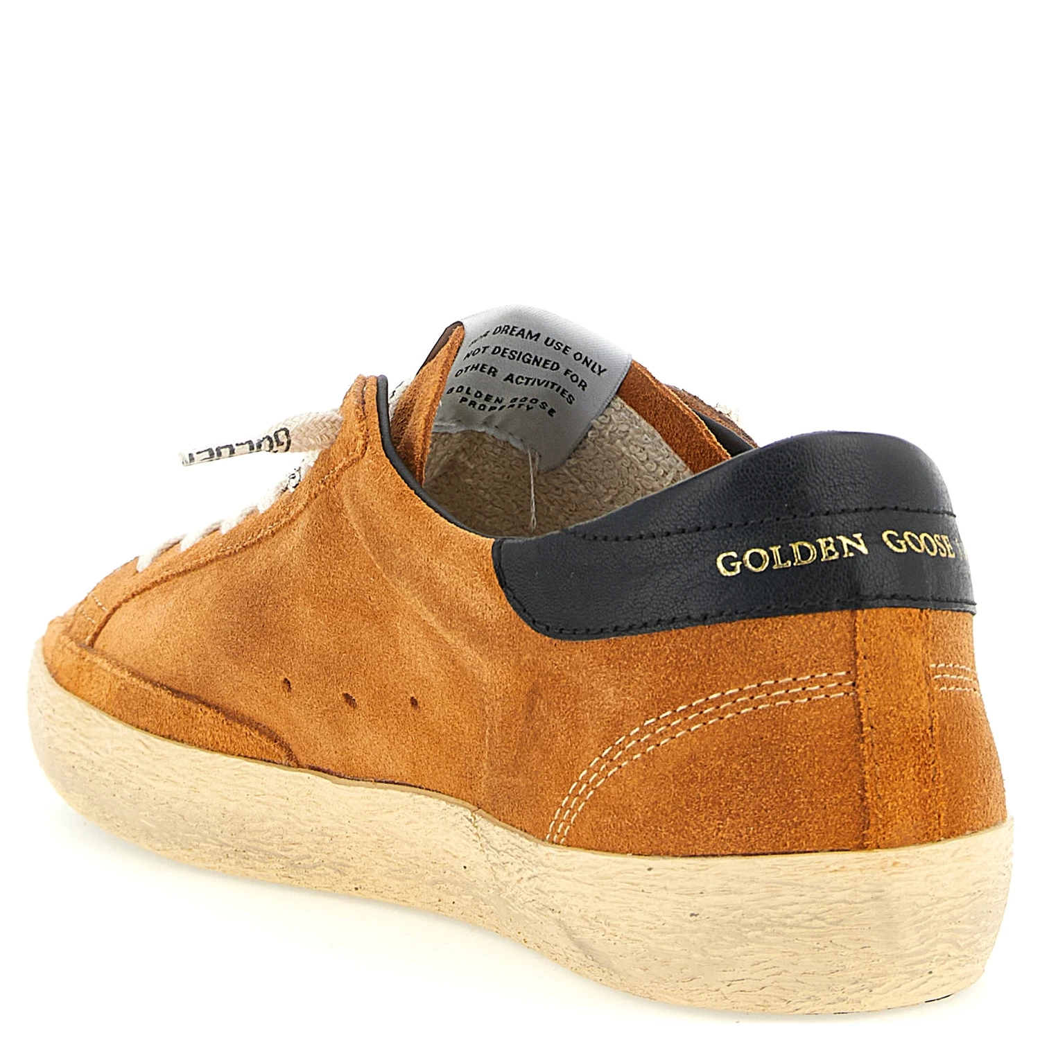 Orange Cowhide Low Top Sneakers