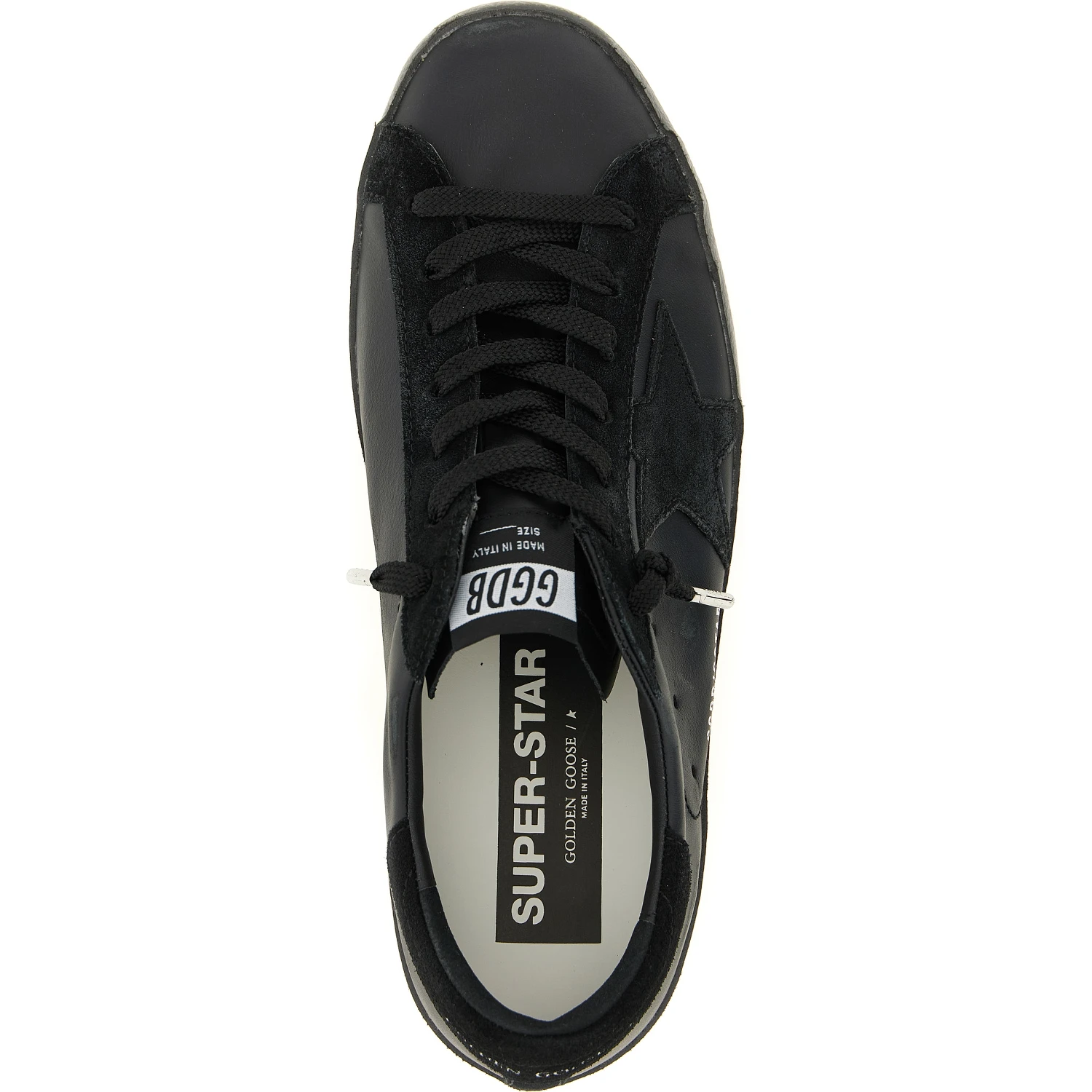 Black Cowhide Low Top Sneakers