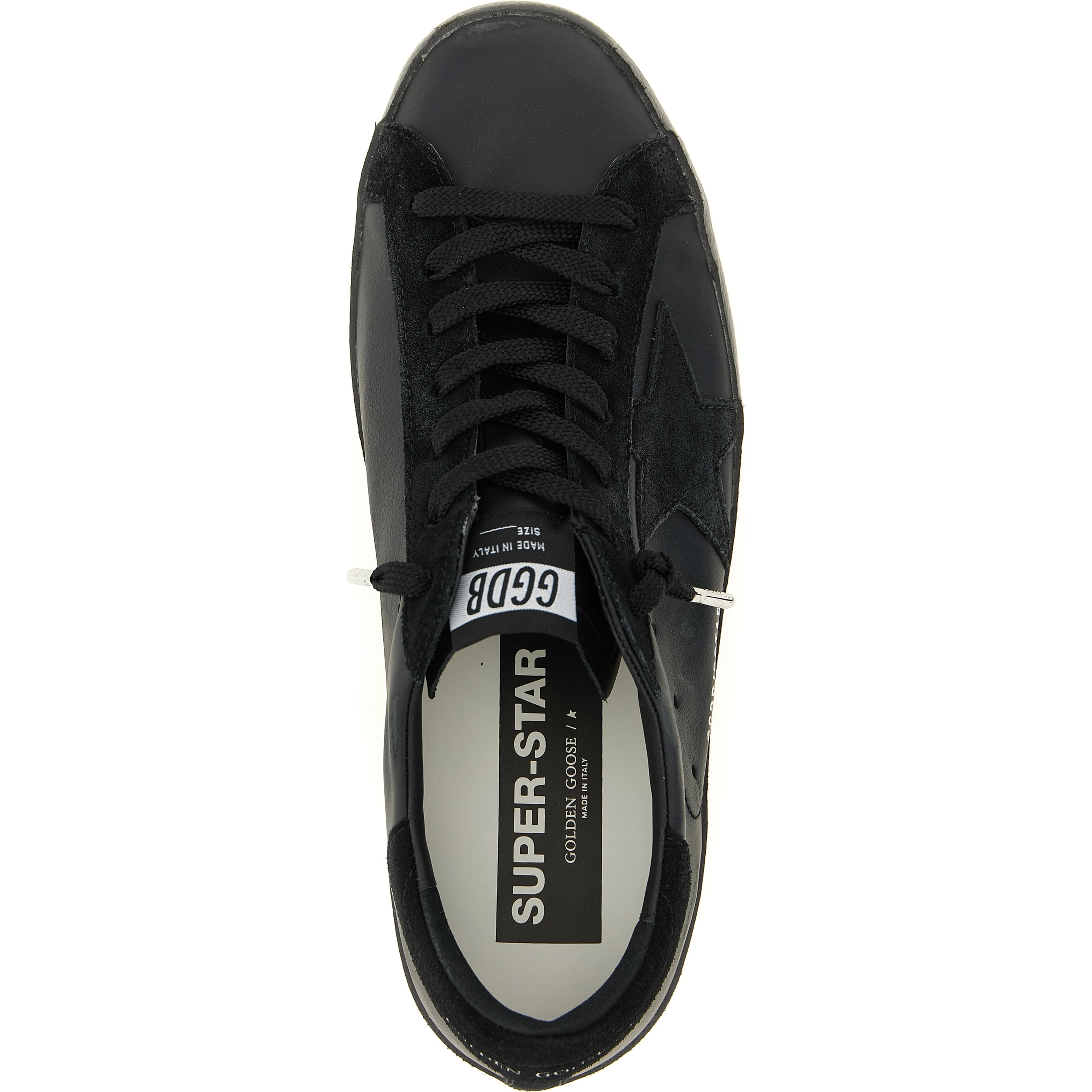 Black Cowhide Low Top Sneakers