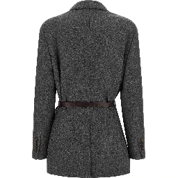 Gray Virgin Wool Blazer