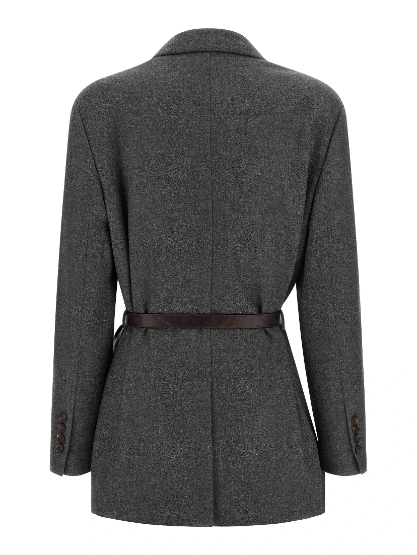 Gray Virgin Wool Blazer