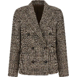 Beige Alpaca Leather Blazer