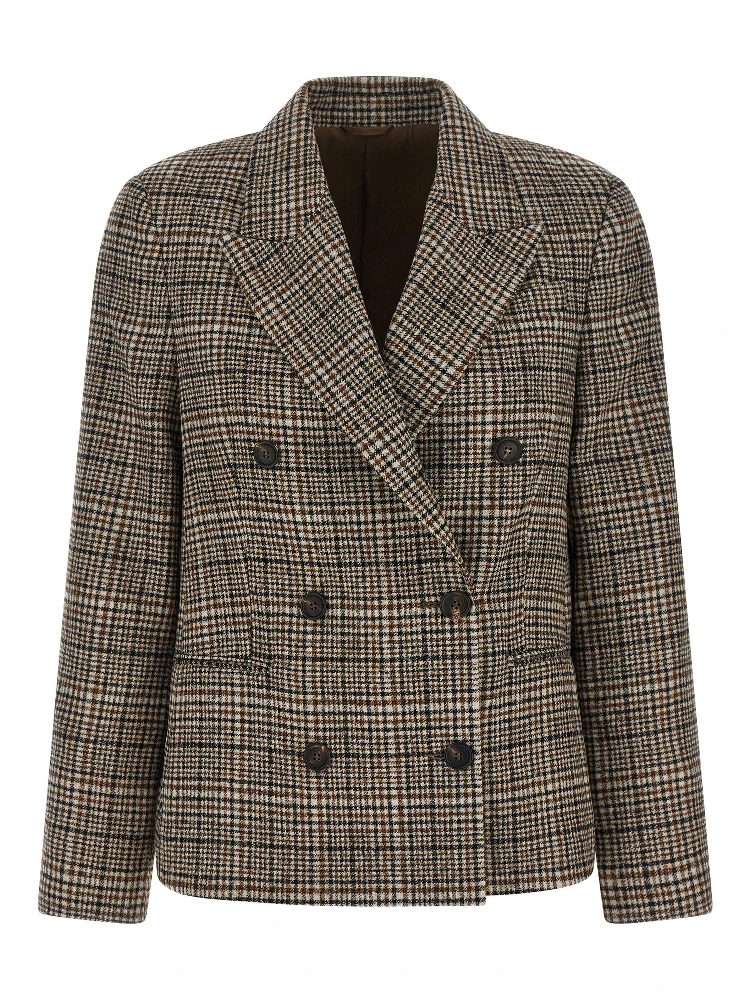 Beige Alpaca Leather Blazer