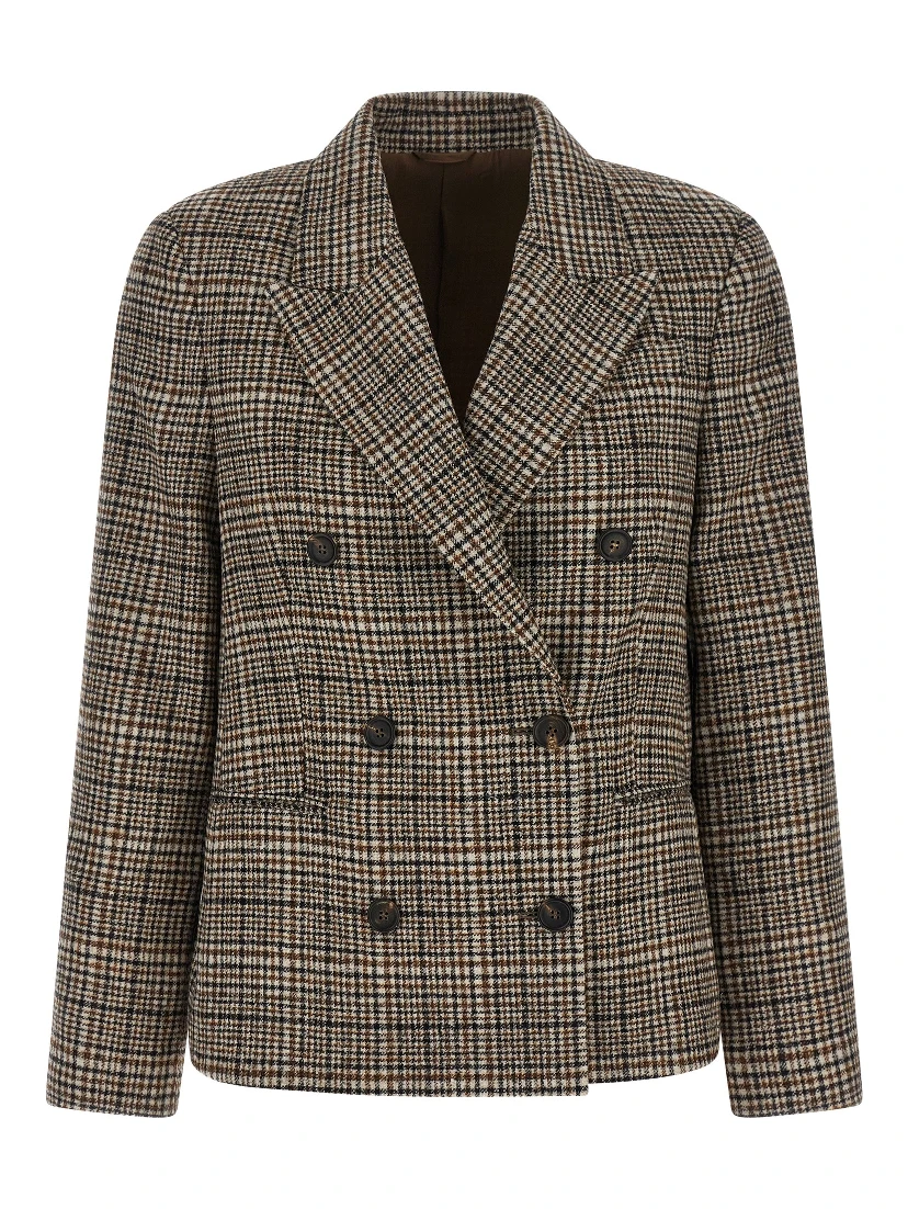 Beige Alpaca Leather Blazer