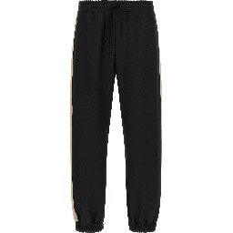 Black Polyester Athletic Pants
