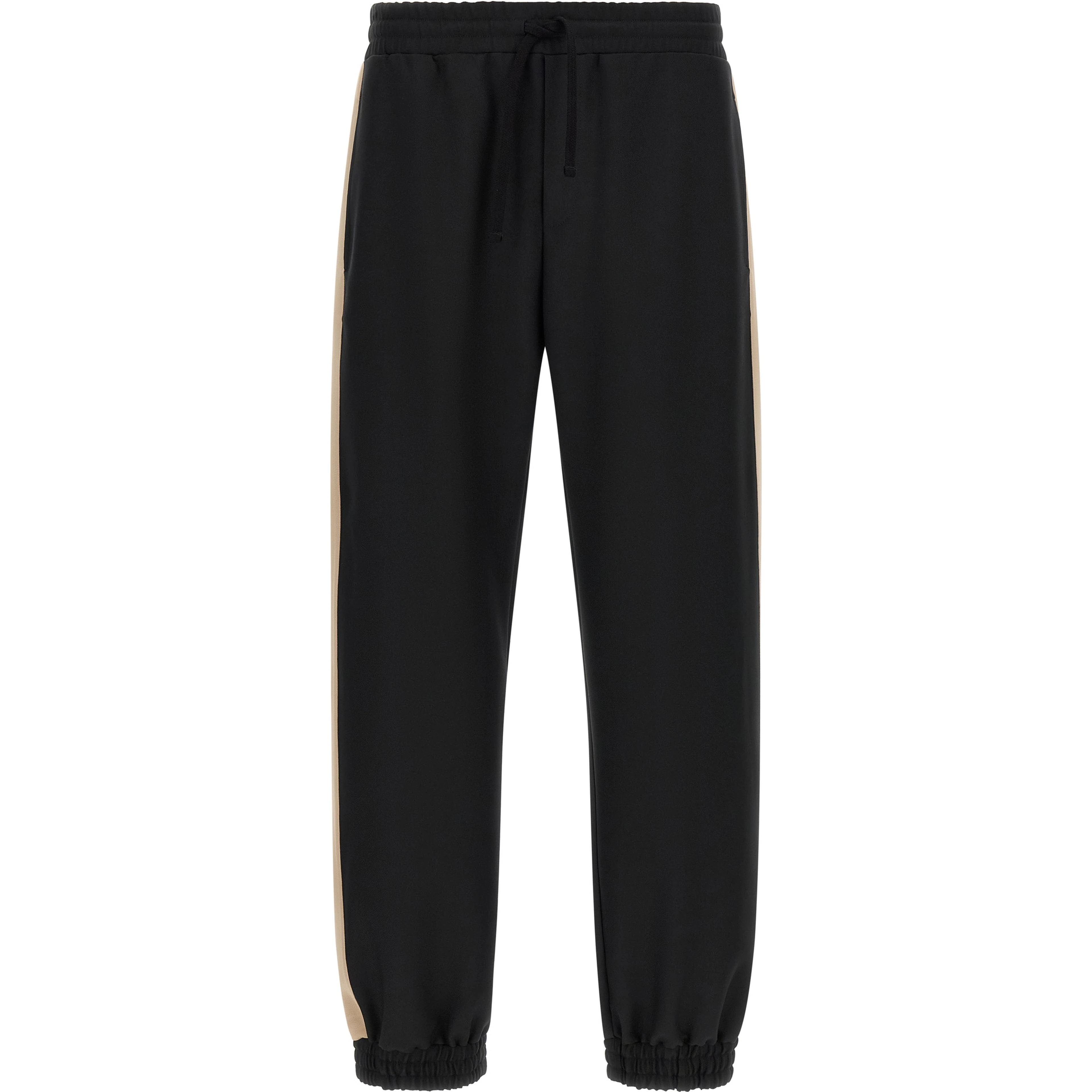 Black Polyester Athletic Pants