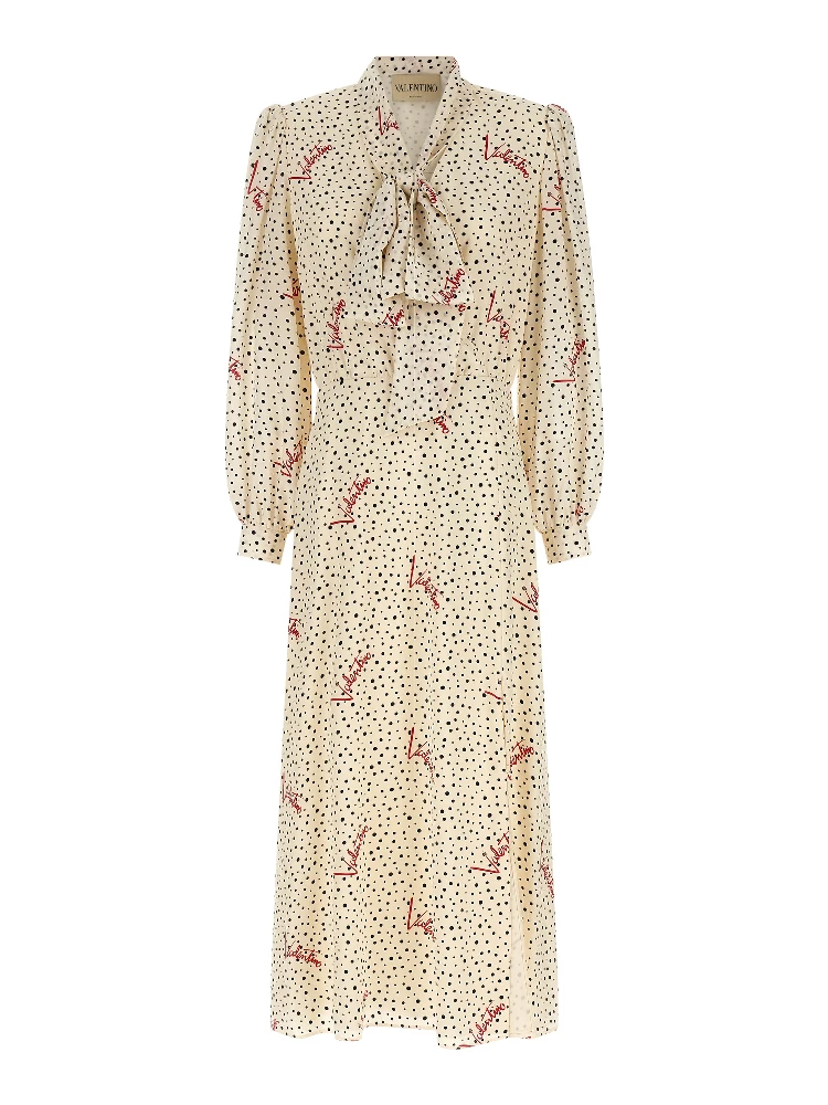 Multicolor Silk Midi Dress