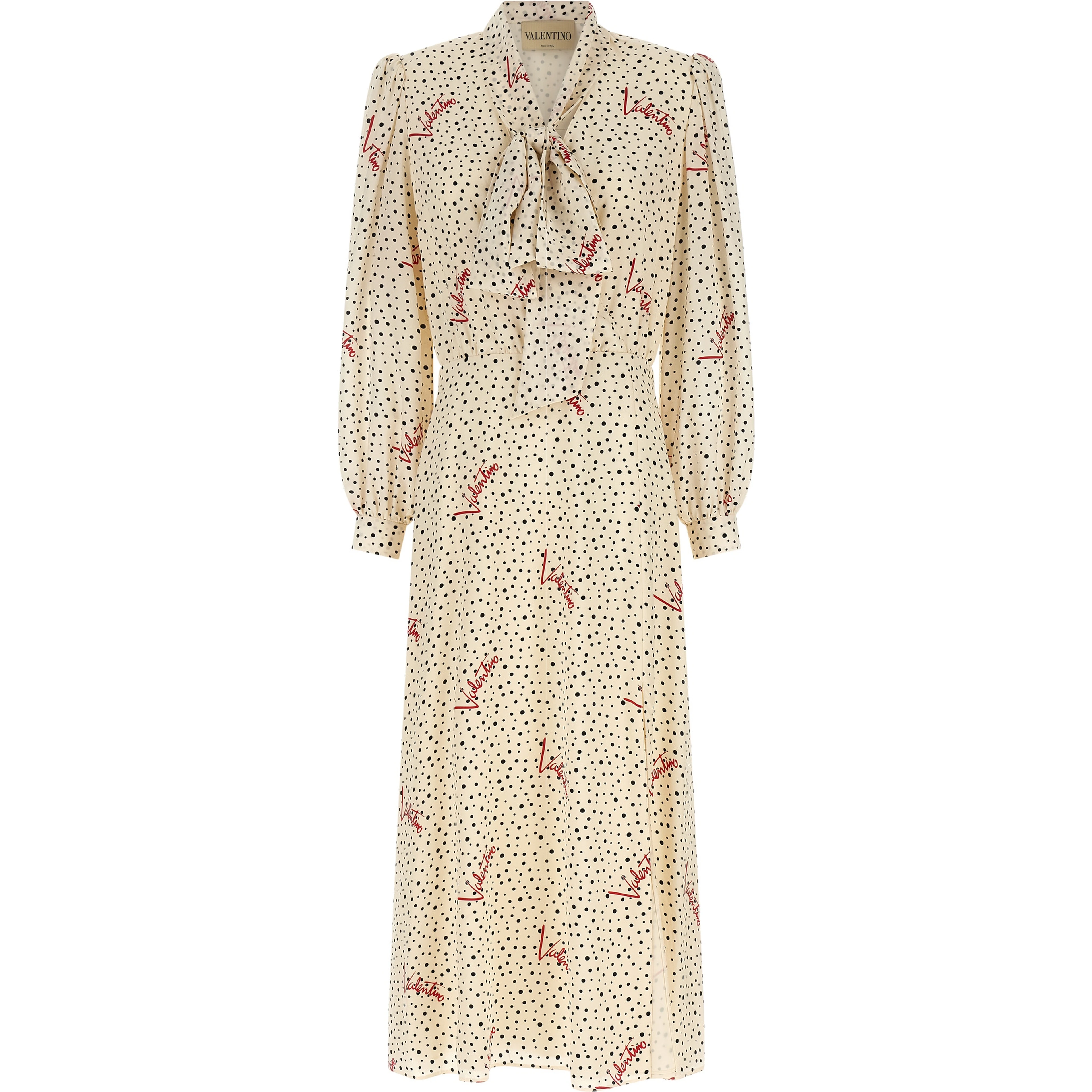 Multicolor Silk Midi Dress