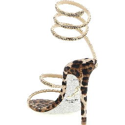 Multicolor Viscose Stiletto Heel Sandals