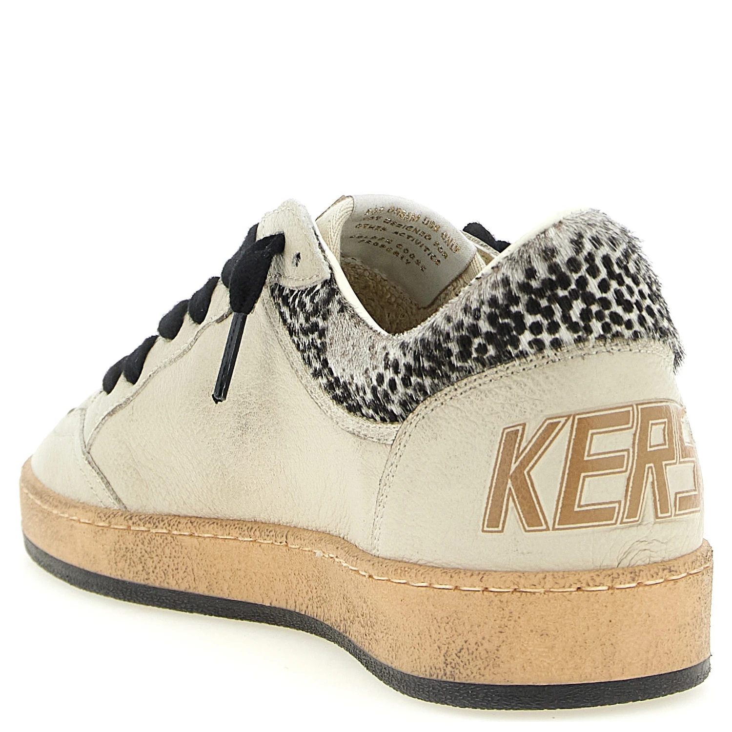 Beige Goatskin Low Top Sneakers