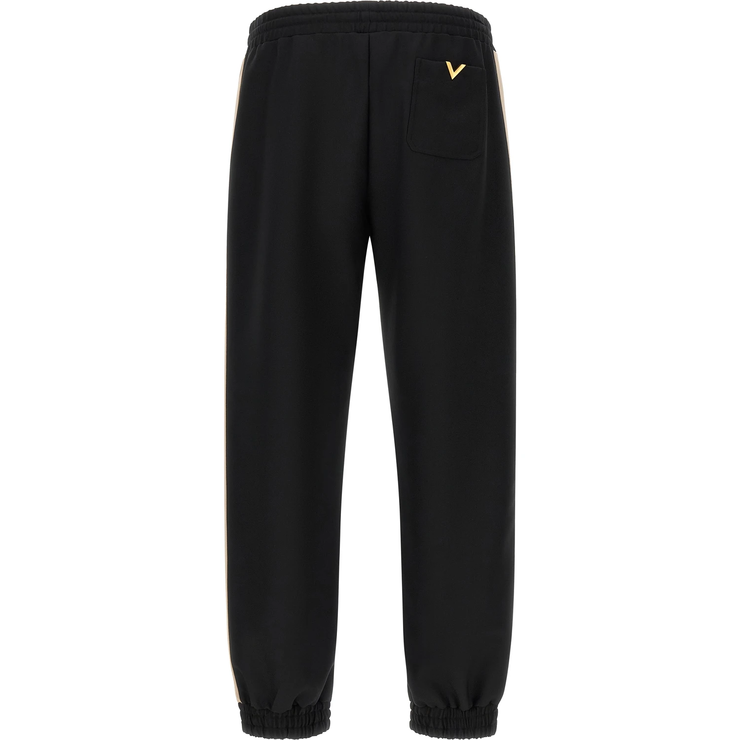 Black Polyester Athletic Pants