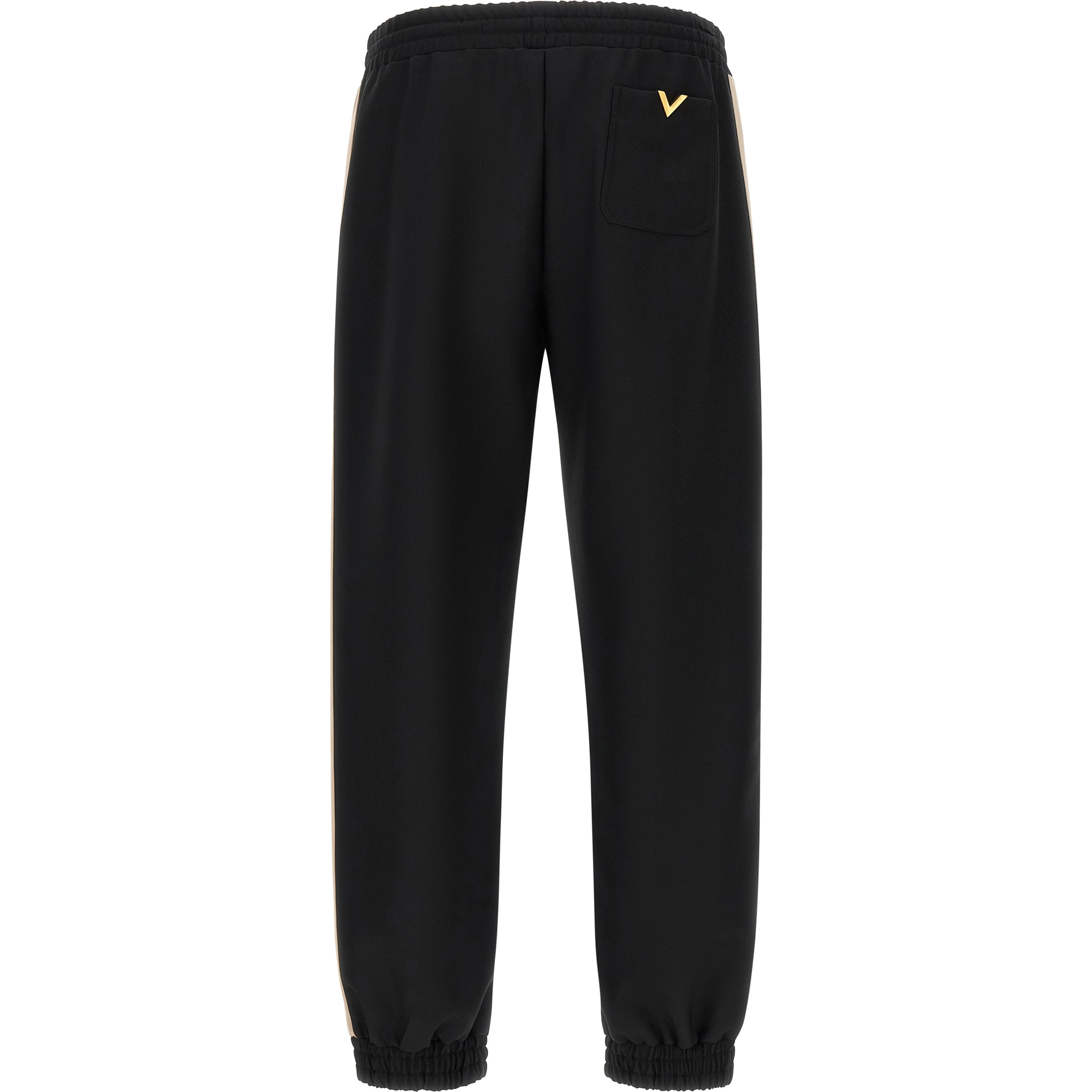 Black Polyester Athletic Pants