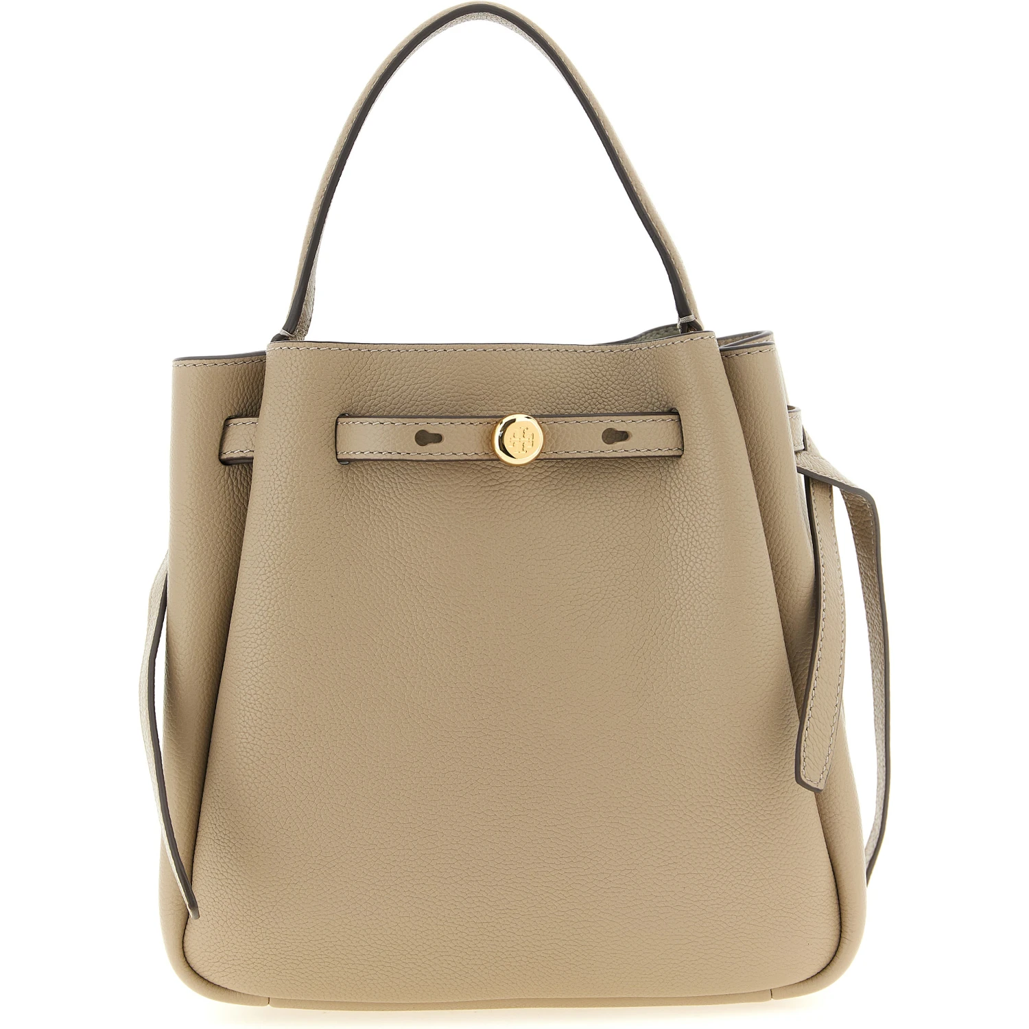 Beige Cowhide Handbag