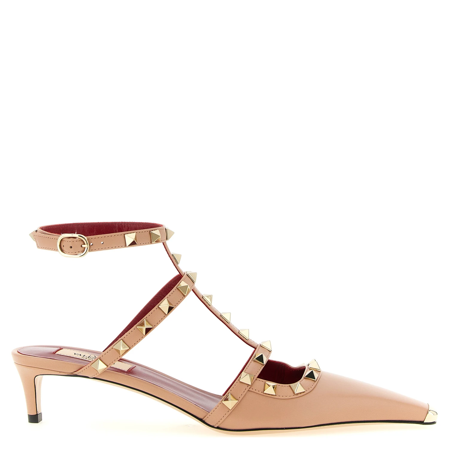 Multicolor Calfskin Mid Heel Pumps