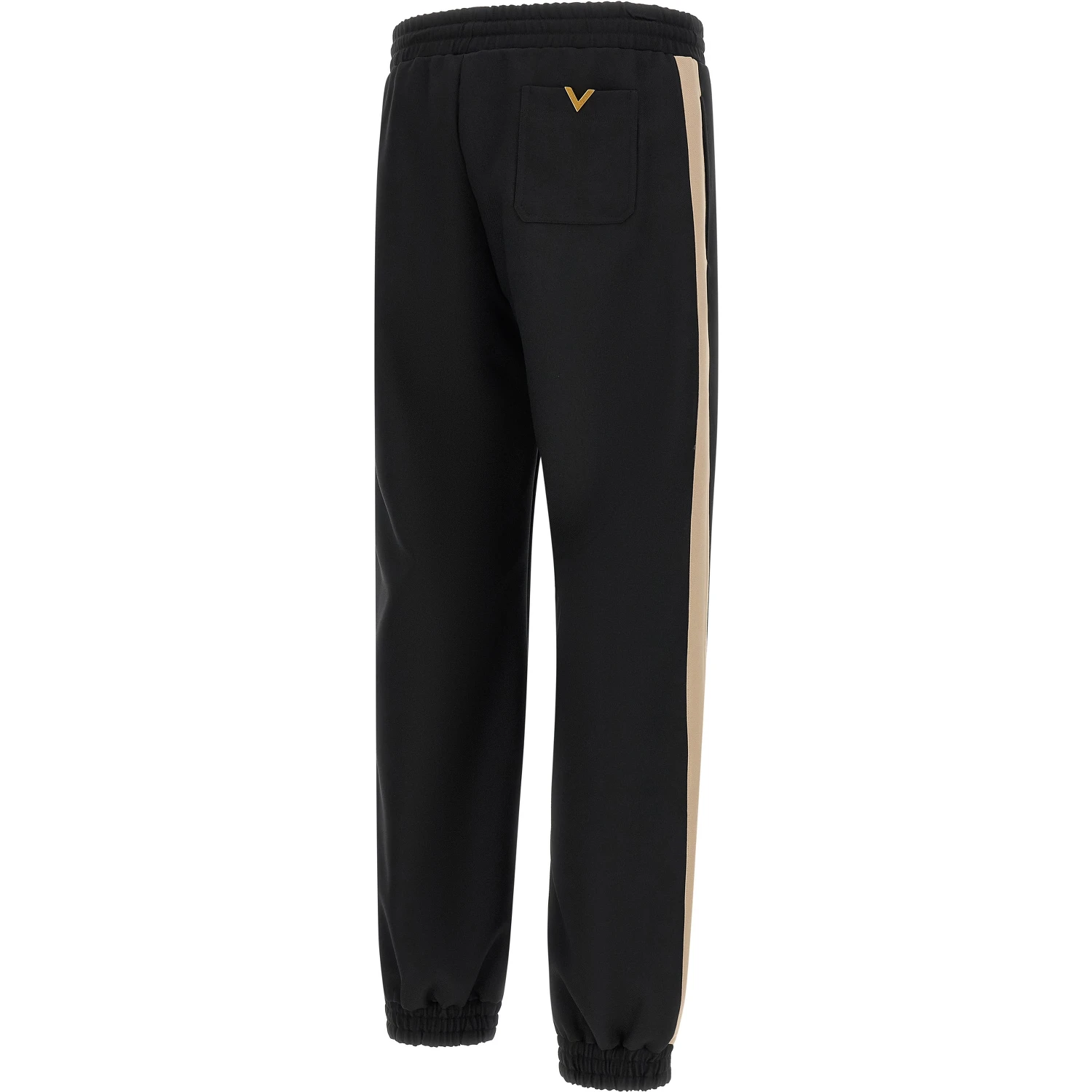 Black Polyester Athletic Pants