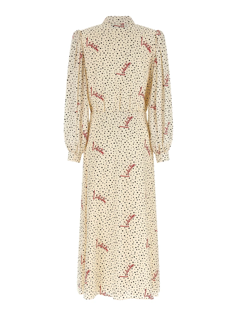 Multicolor Silk Midi Dress