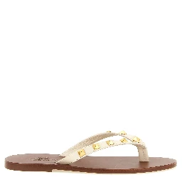 White Calfskin Slides