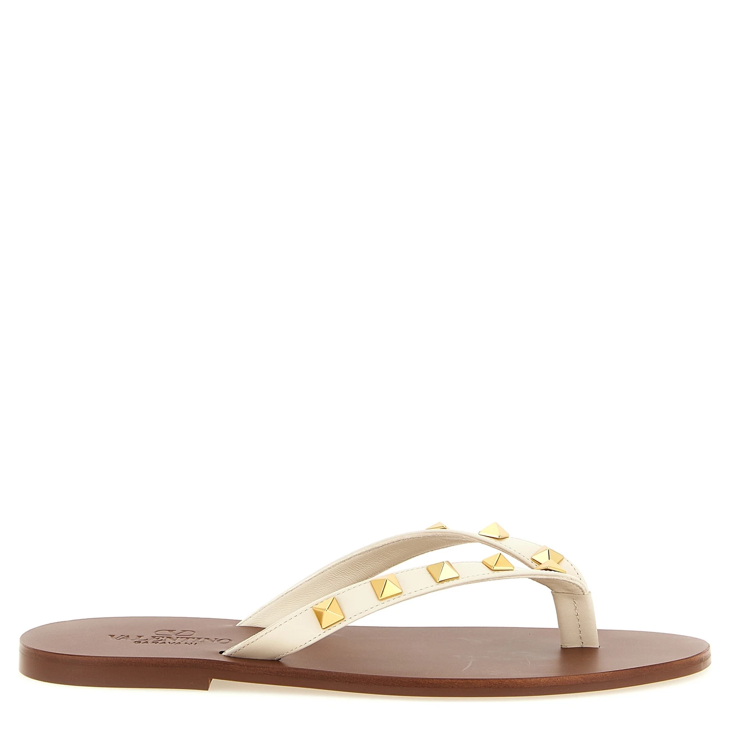 White Calfskin Slides