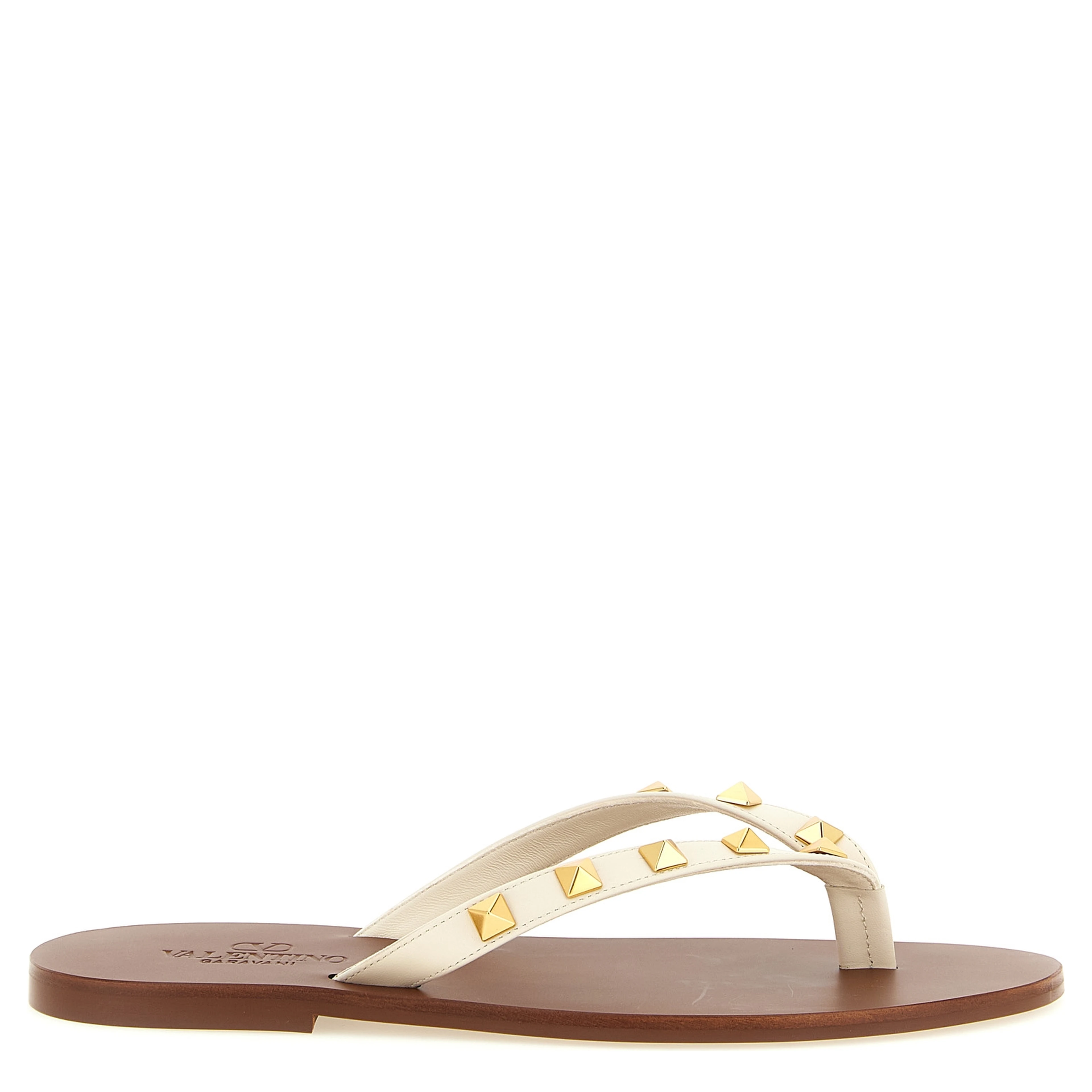White Calfskin Slides