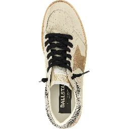 Beige Goatskin Low Top Sneakers