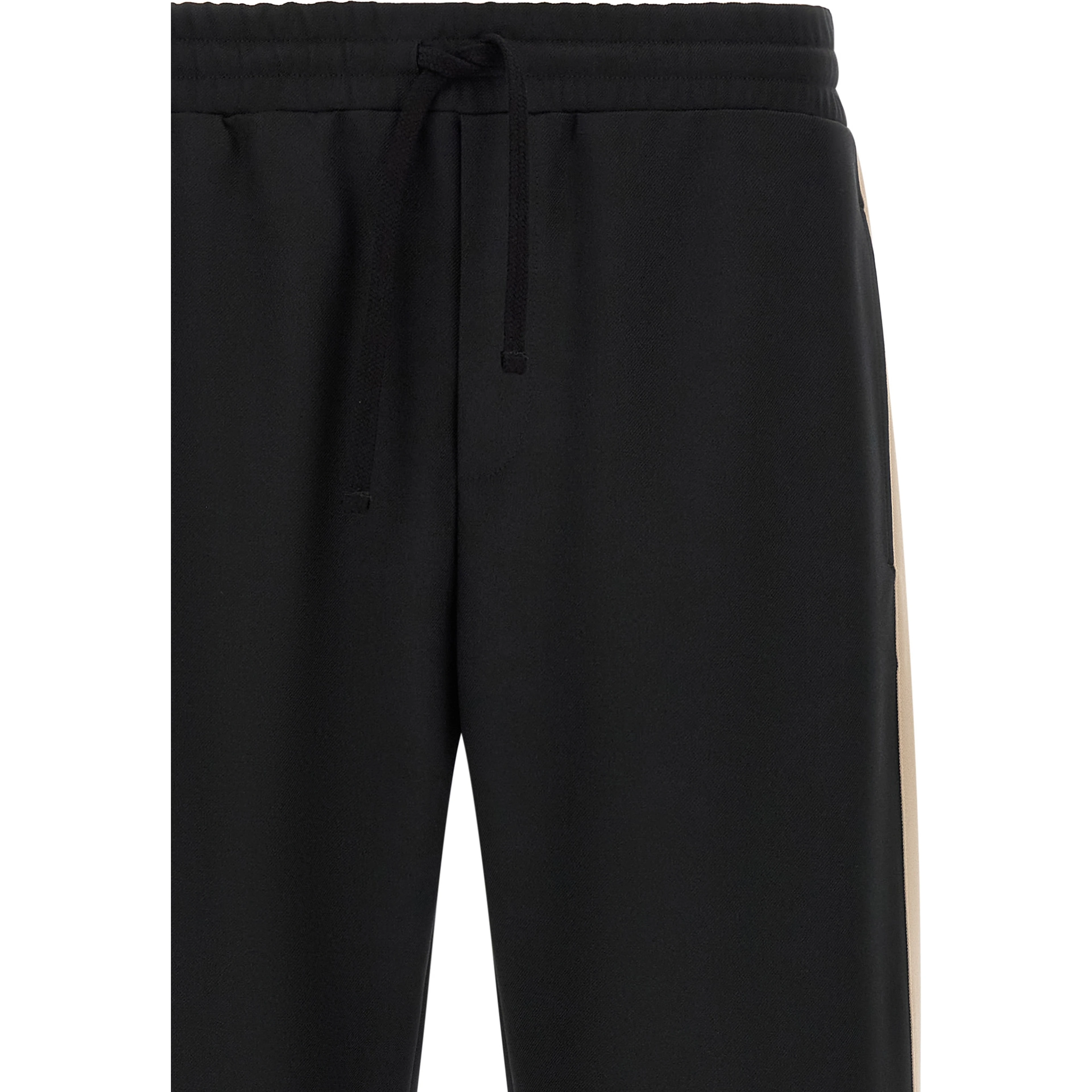 Black Polyester Athletic Pants