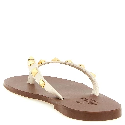 White Calfskin Slides