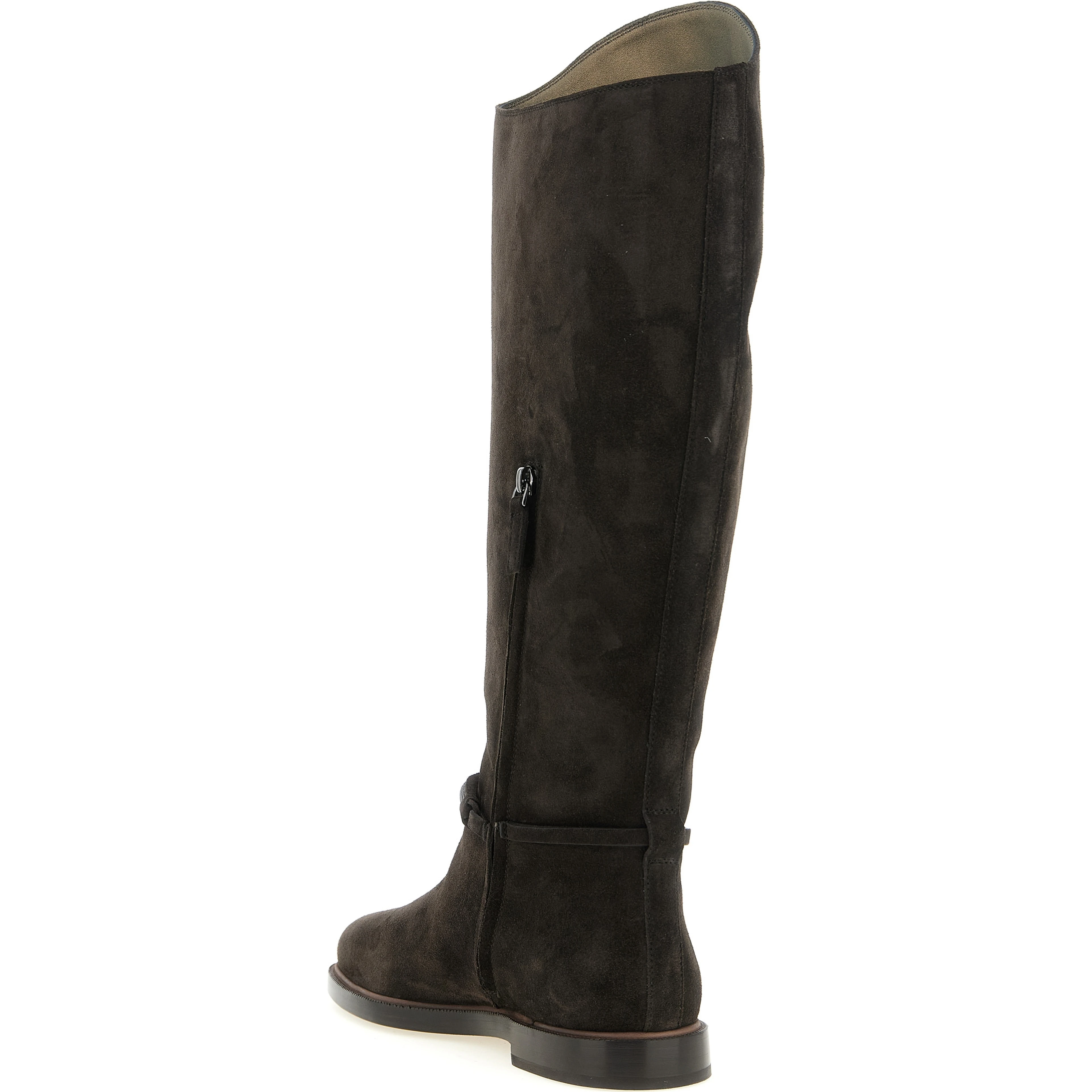 Black Calfskin Over The Knee
