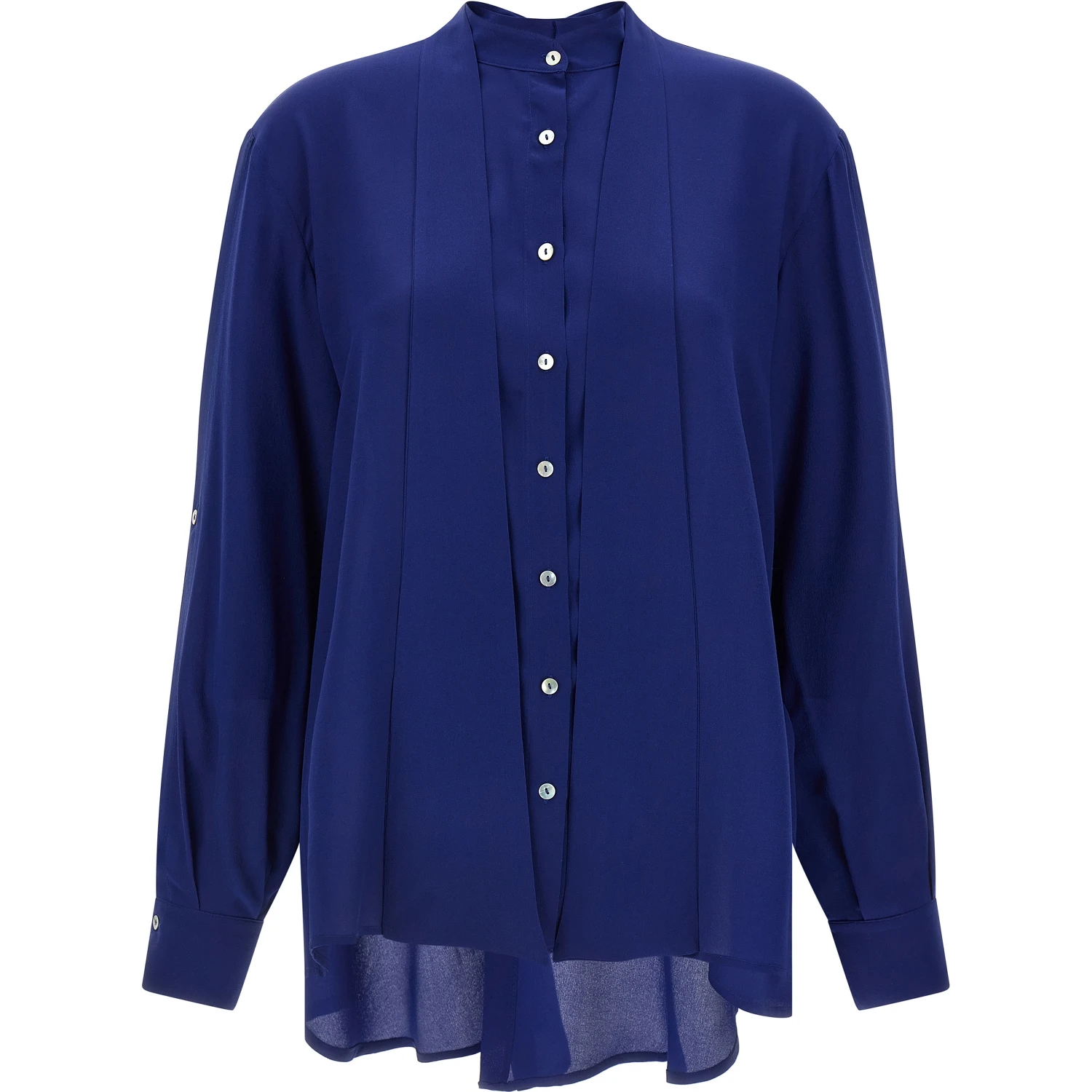 Blue Silk Blouse
