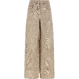 Beige Cotton Jeans Denim