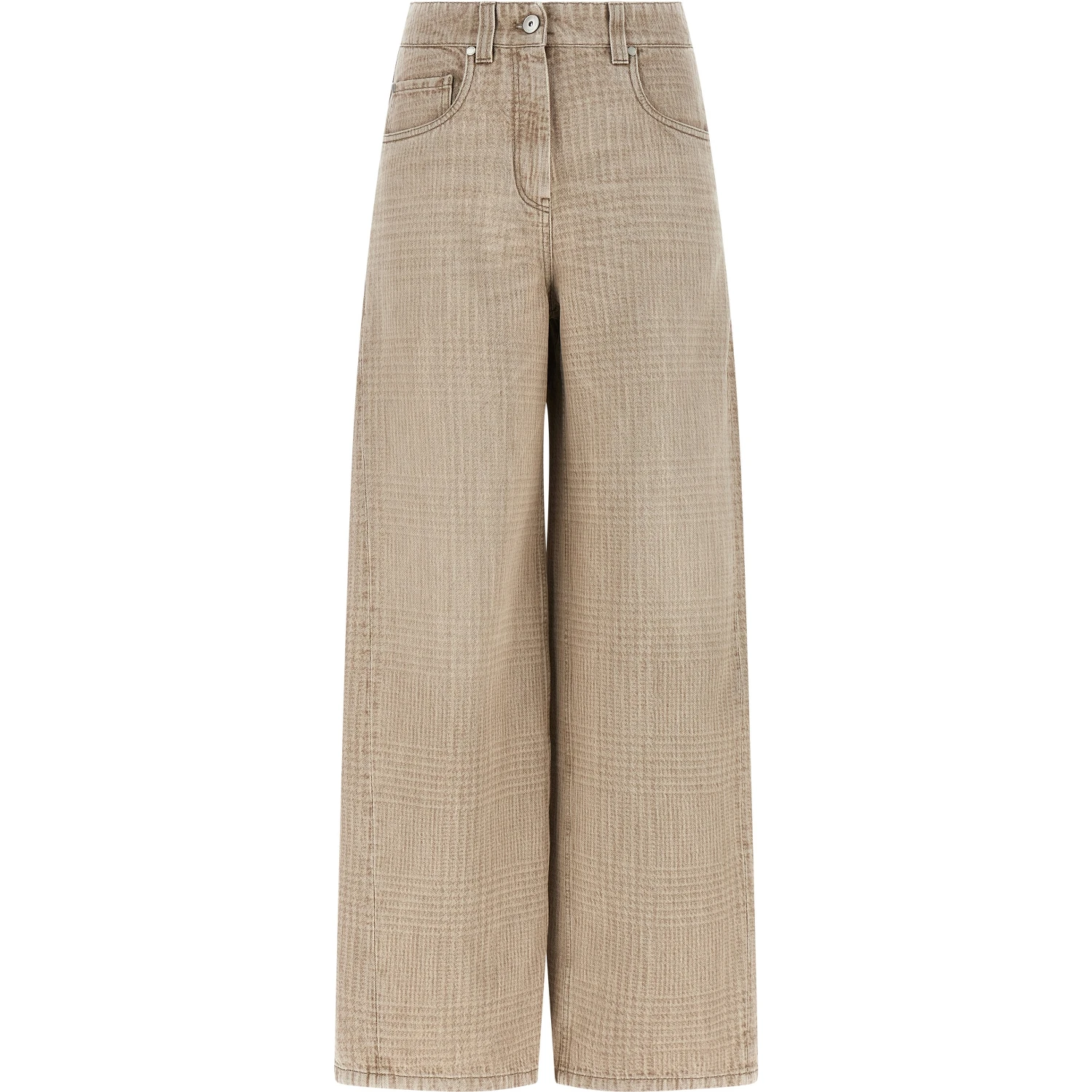 Beige Cotton Jeans Denim