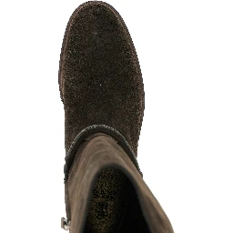 Black Calfskin Over The Knee