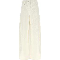 White Cotton Relaxed Fit Jeans