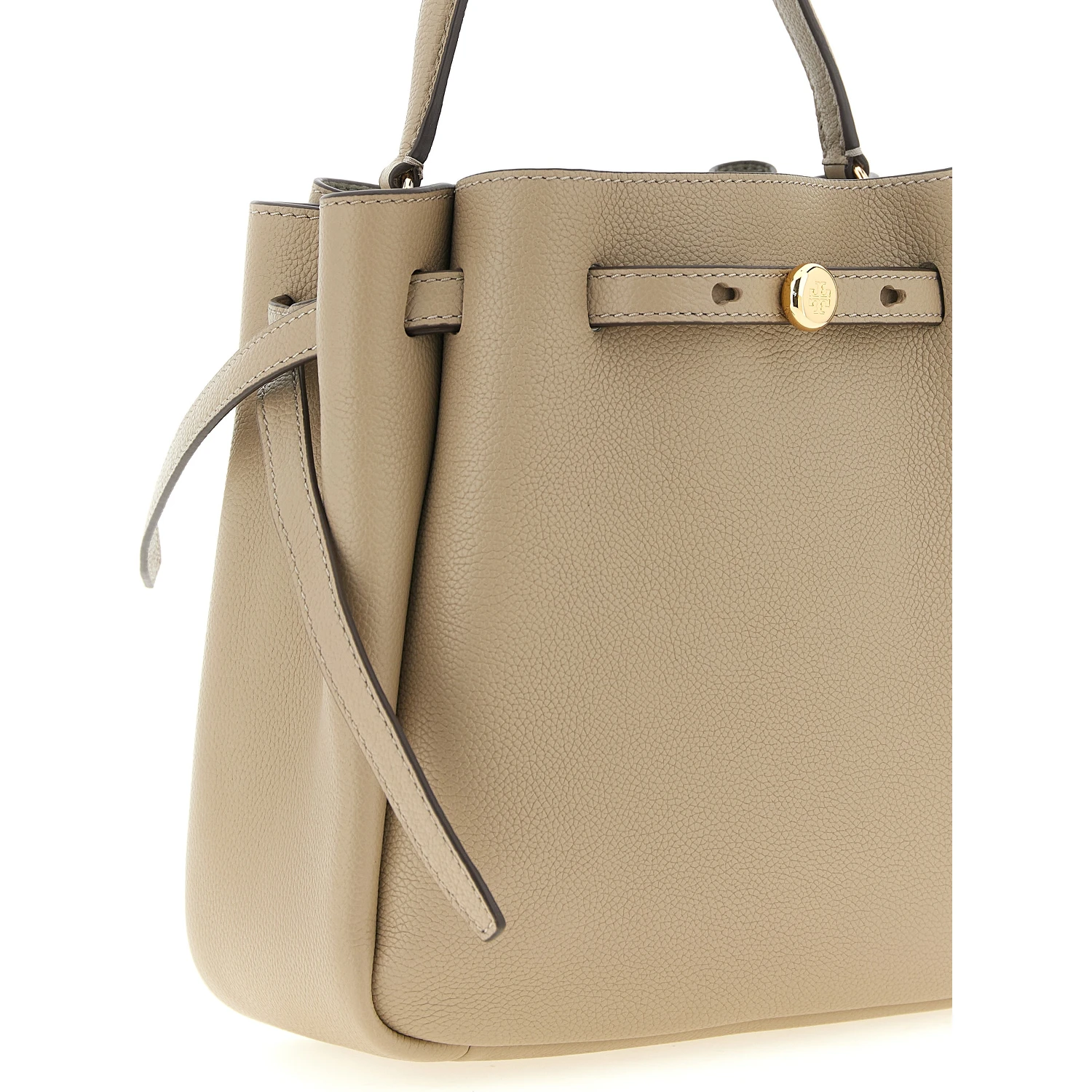 Beige Cowhide Handbag