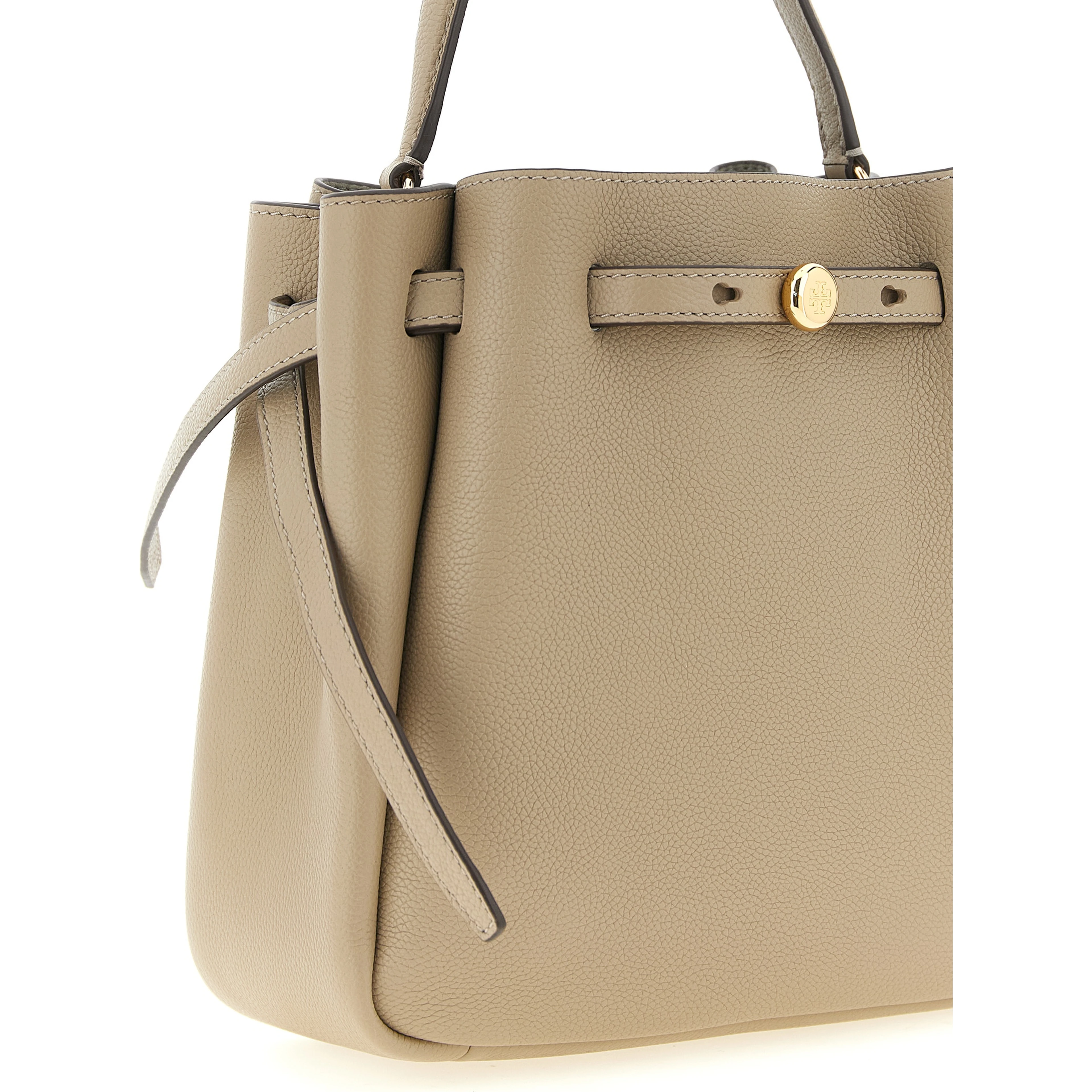 Beige Cowhide Handbag