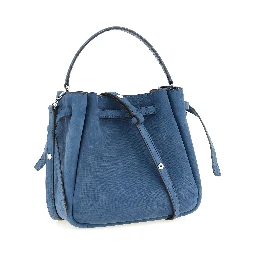 Blue Lamb Leather Handbag
