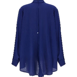 Blue Silk Blouse