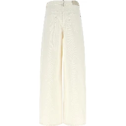 White Cotton Relaxed Fit Jeans
