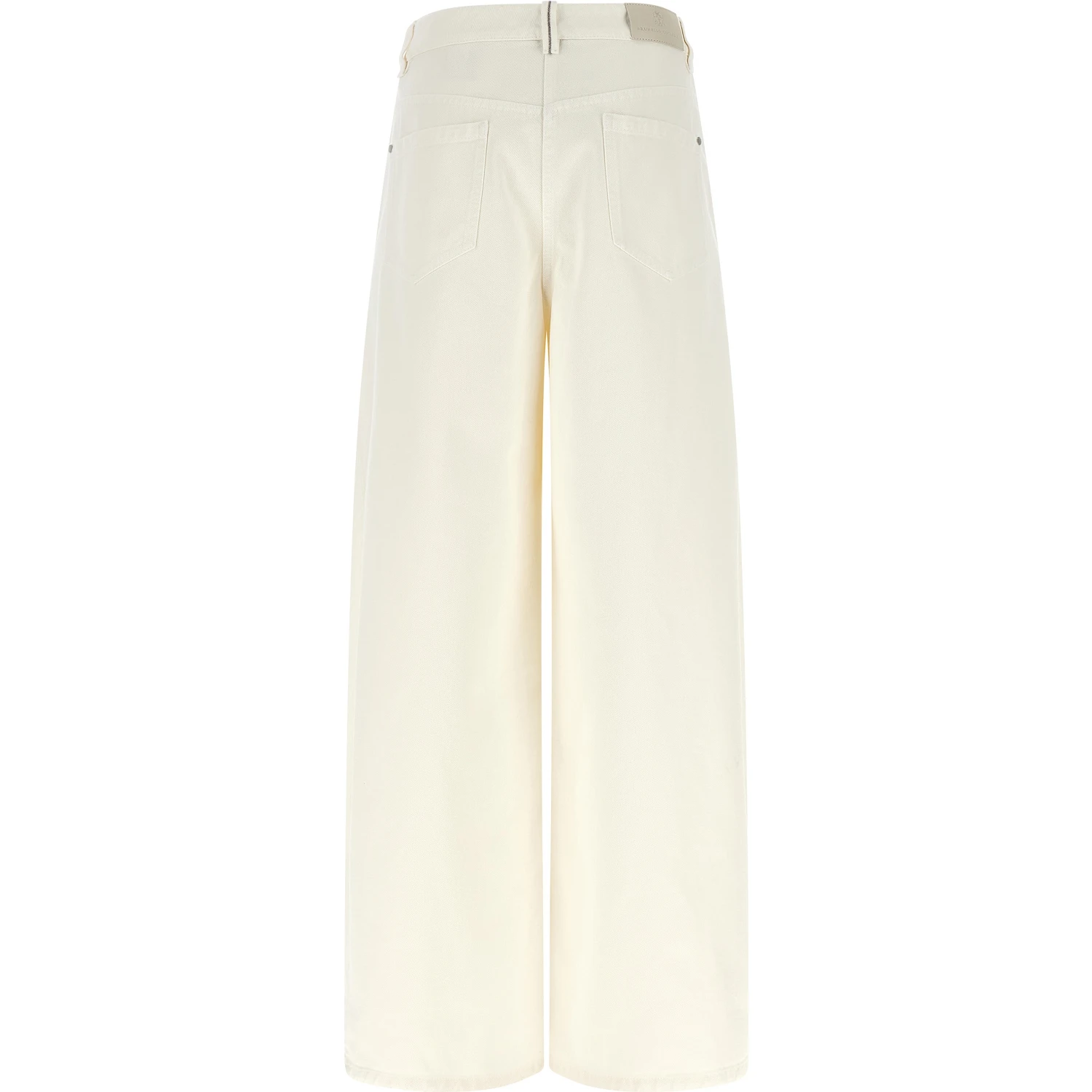 White Cotton Relaxed Fit Jeans