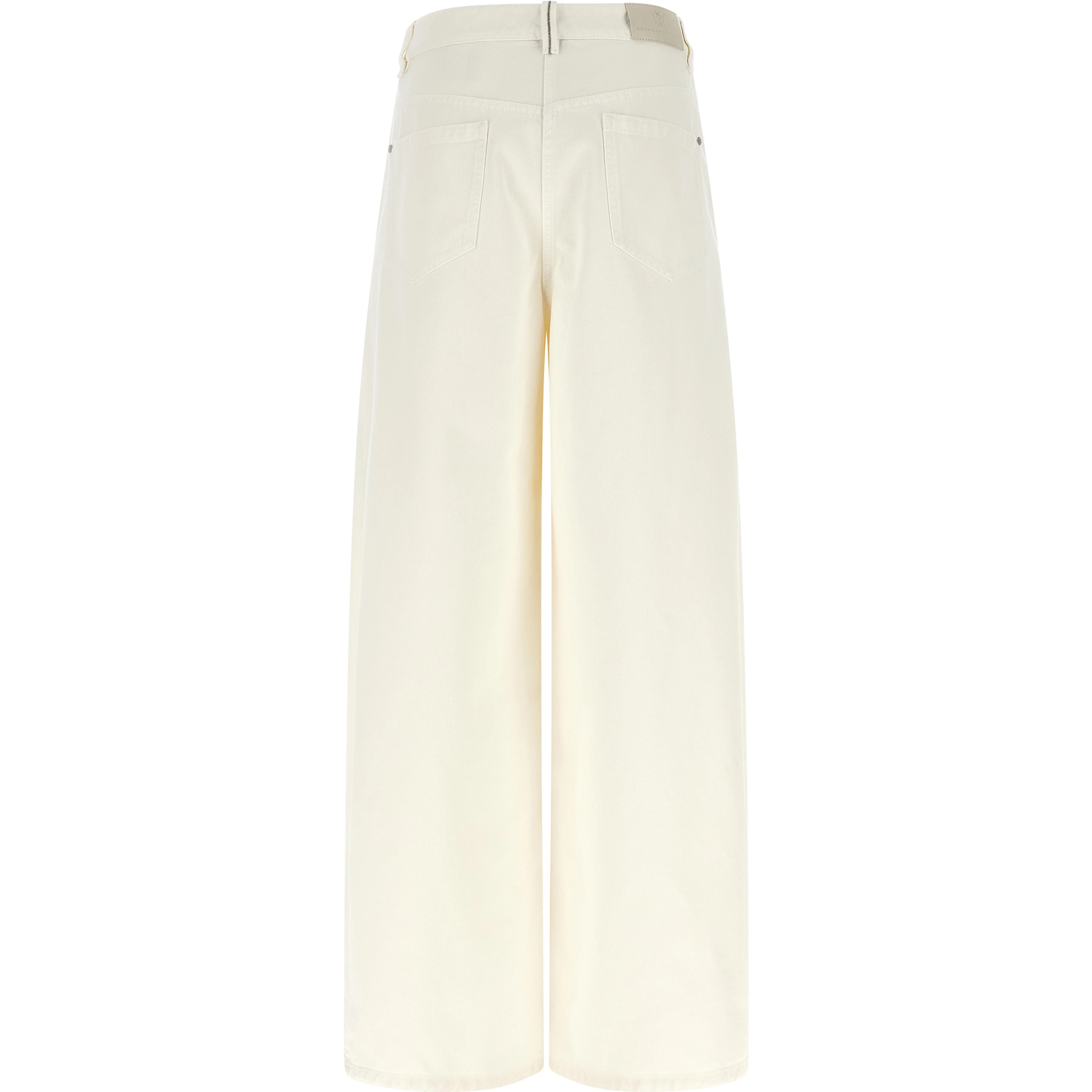 White Cotton Relaxed Fit Jeans