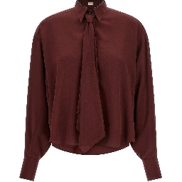Bordeaux Silk Blouse