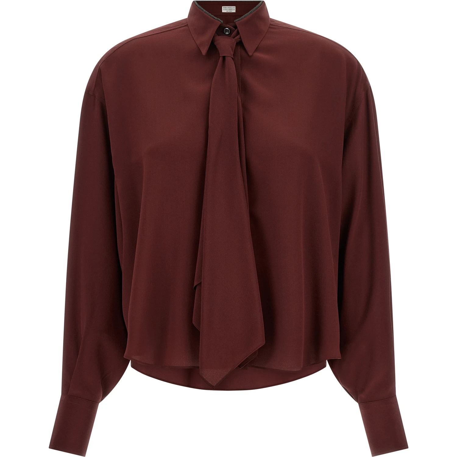Bordeaux Silk Blouse