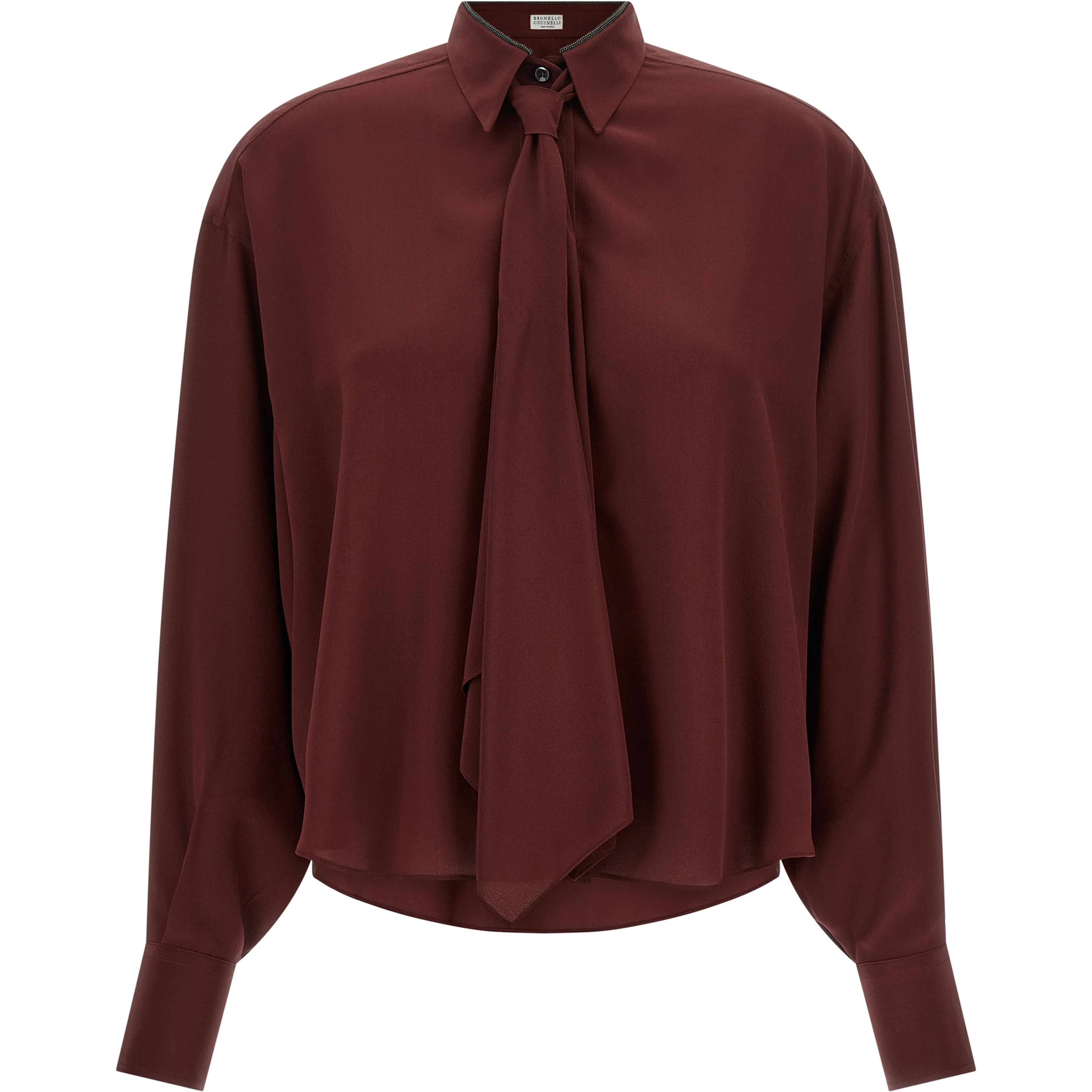Bordeaux Silk Blouse
