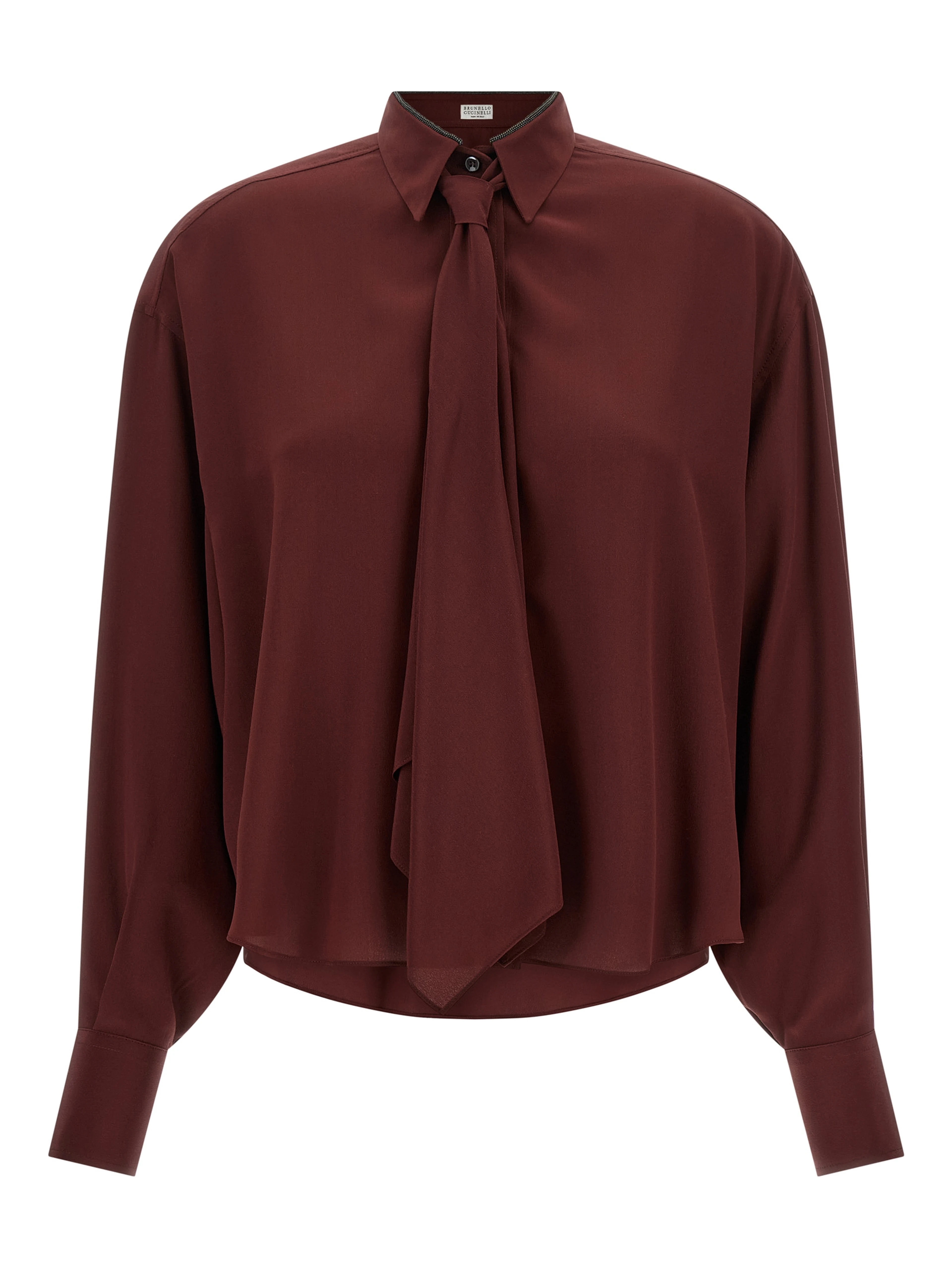 Bordeaux Silk Blouse