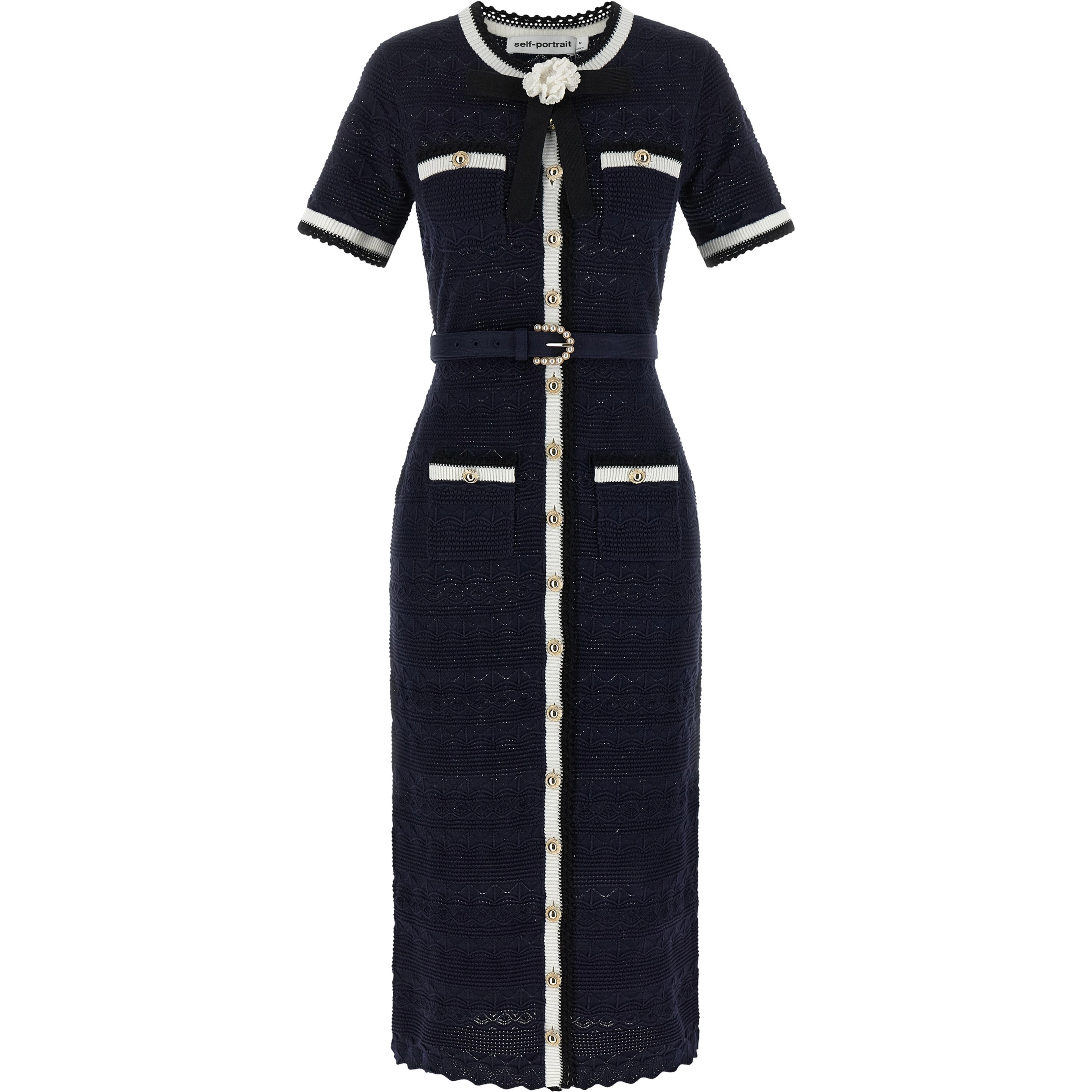 Blue Cotton Midi Dress