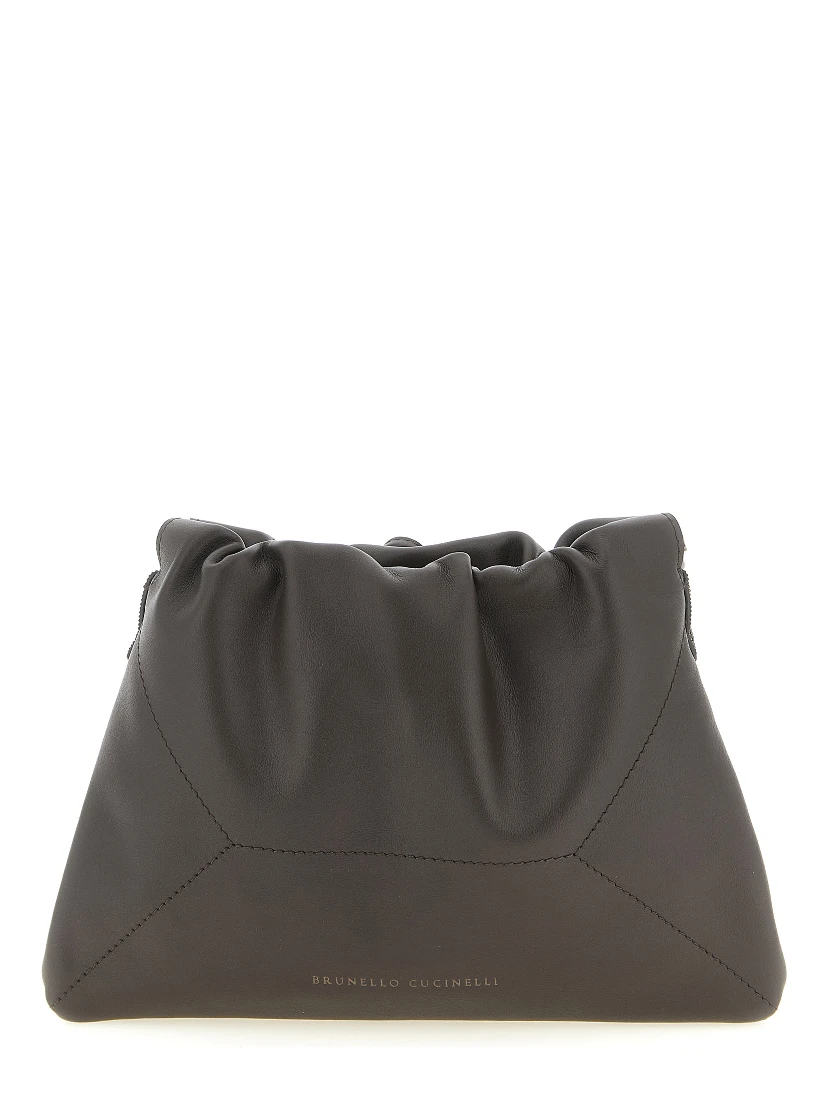 Brown Calfskin Clutch Bag