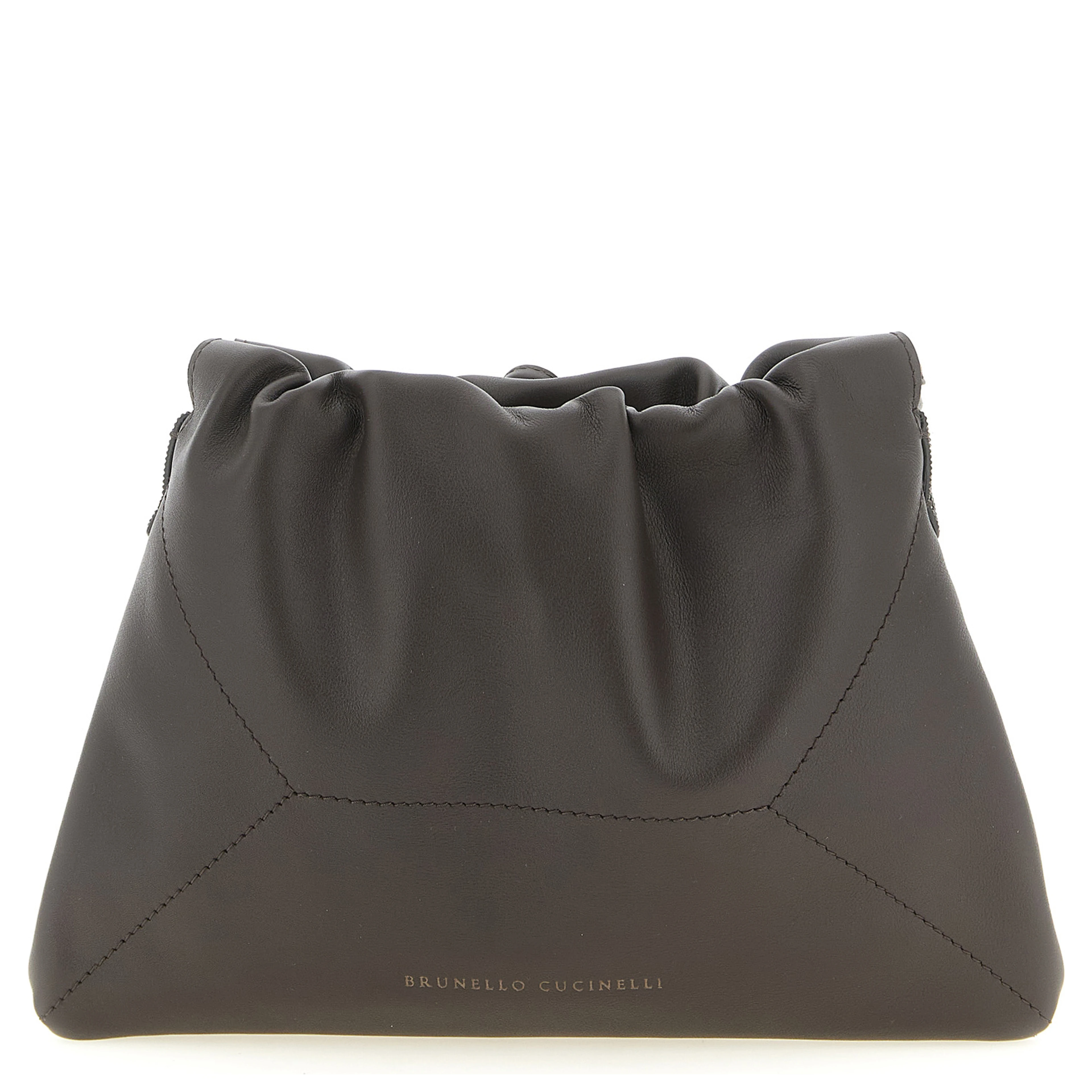 Brown Calfskin Clutch Bag