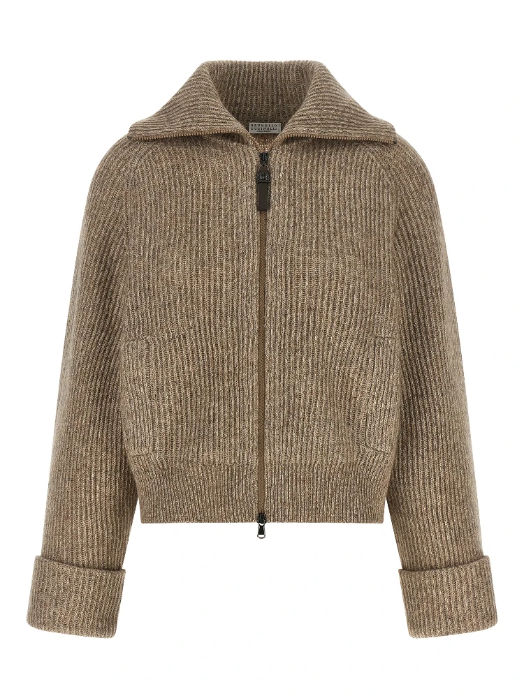 Beige Cashmere Cardigan