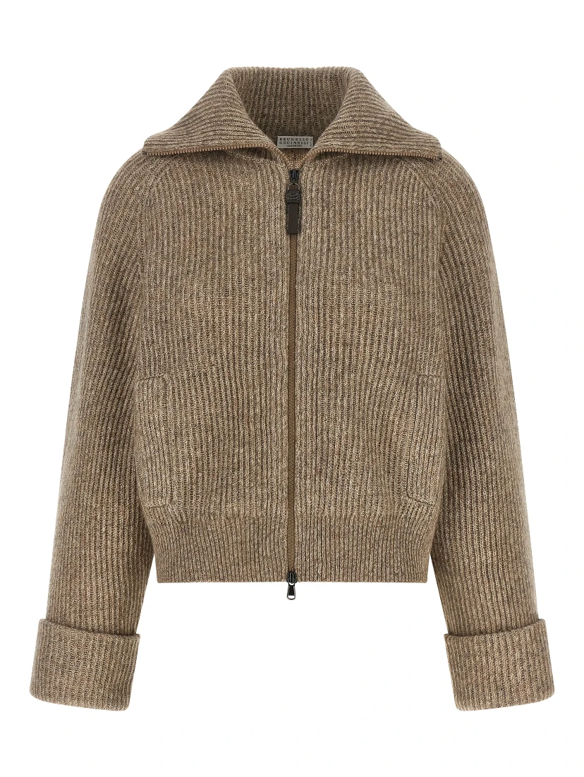 Beige Cashmere Cardigan