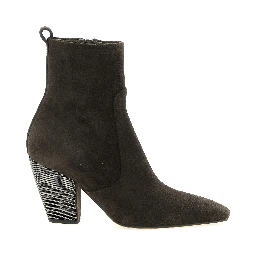 Brown Calfskin Ankle Boots